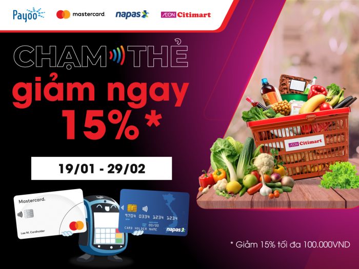 Đi chợ tiết kiệm khi có ưu đãi 15% tại AEON Citimart