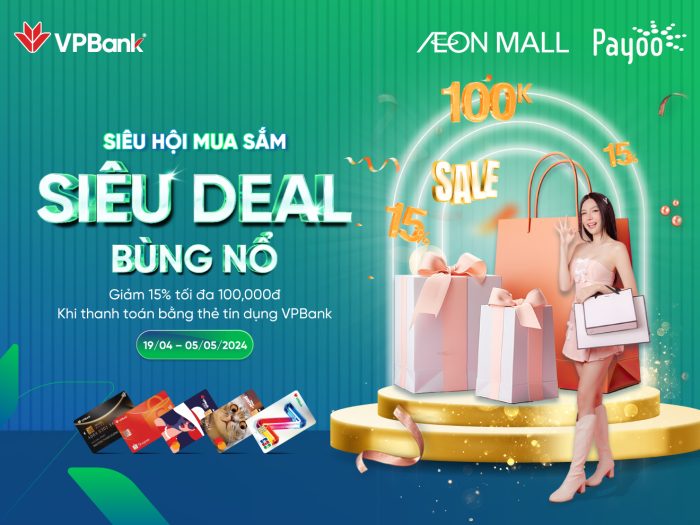 Mua sắm hết mình dịp lễ cùng ưu đãi 15% tại AEON MALL